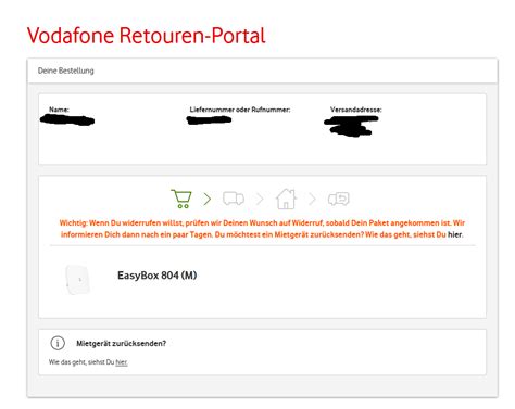 vodafone retouren rückgabe.